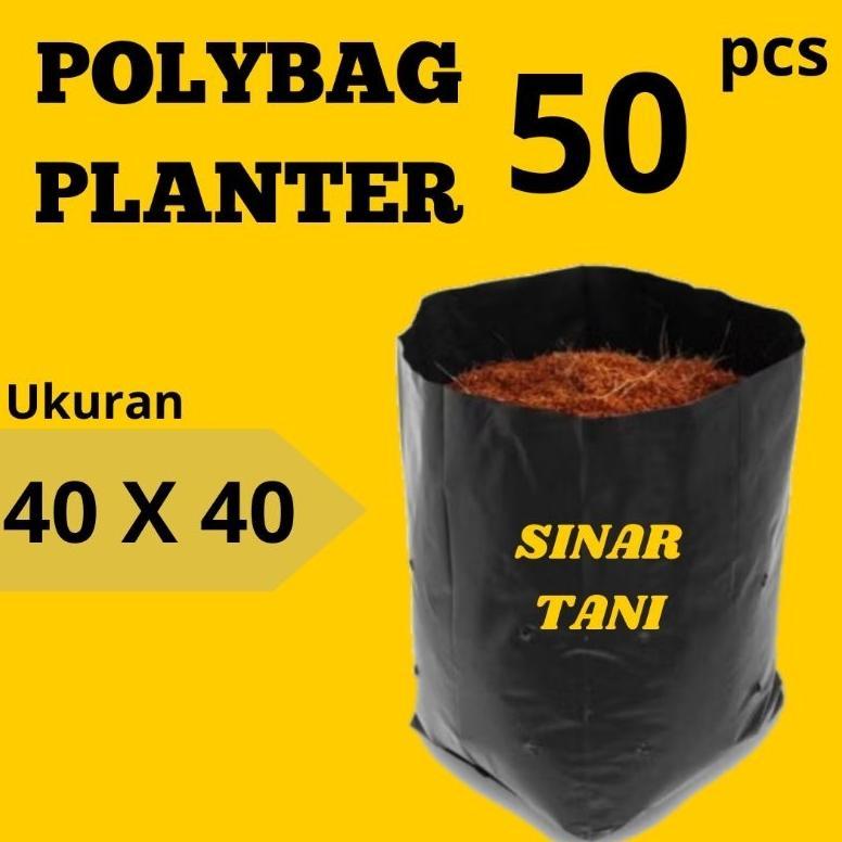 Promo Cod Polybag Tanaman 40 X 40 Cm Isi 50 Pcs Polibag Pelastik Untuk Media Tanam 