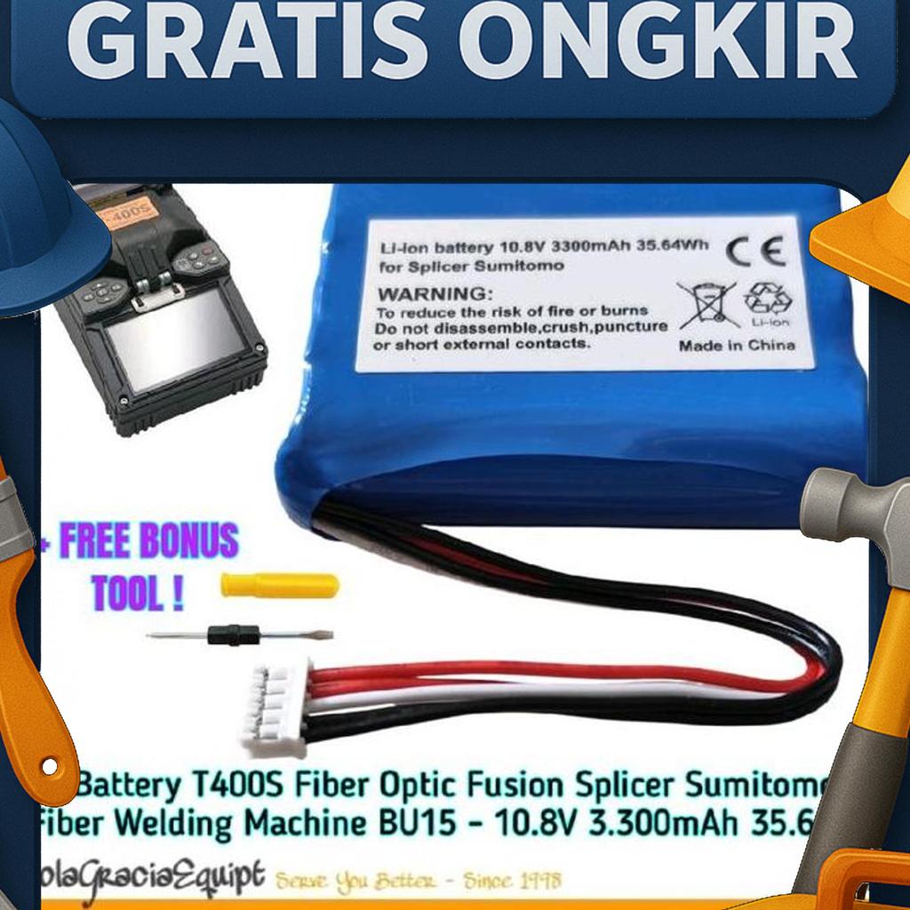 Batre / Baterai / Battery Sumitomo T-400S / T400S Fiber Optic Fusion Splicer - 10.8V 3.300Mah 35.64W