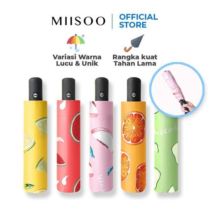 Miisoo Payung Lipat Otomatis Anti UV Motif Buah