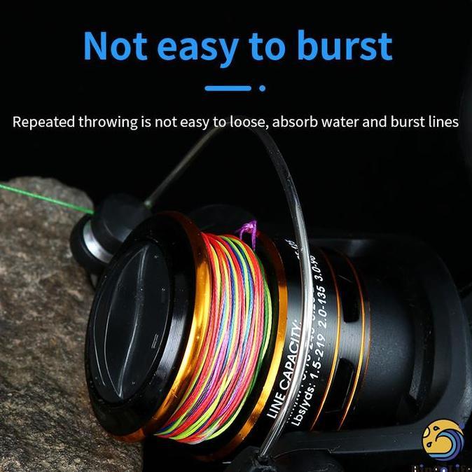 BingoLife Senar Pancing Jepang PE 100m Jalinan Memancing Anti Gigitan Kuat Senar Pancing Kuat Anti K