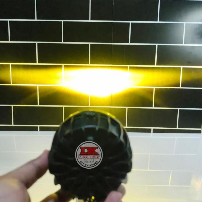 Lampu Daymaker 3 Lensa Bulat 3.5 Inch Motor Mobil Foglamp Sorot Tembus Kabut Super Terang Kualitas T