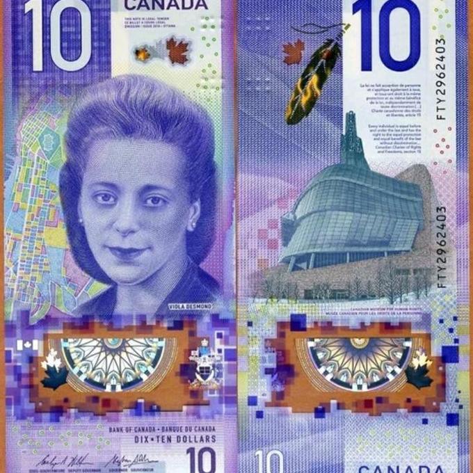 Canada 10 Dollars 2018 Polymer, Viola Desmond, Prefix. FFM Promo Premium
