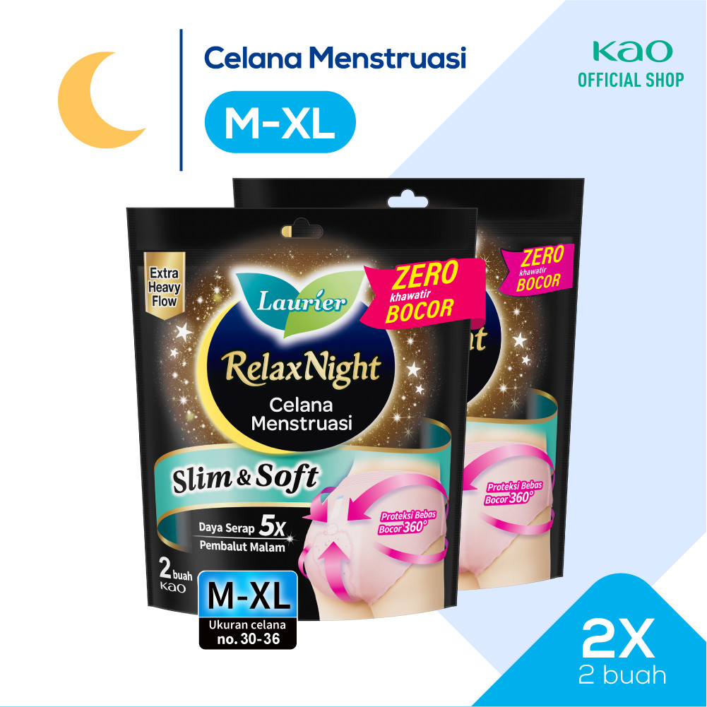 Laurier Relax Night Pants Celana Menstruasi Pembalut Wanita Bebas Khawatir di Semua Momen Ekstra Siz