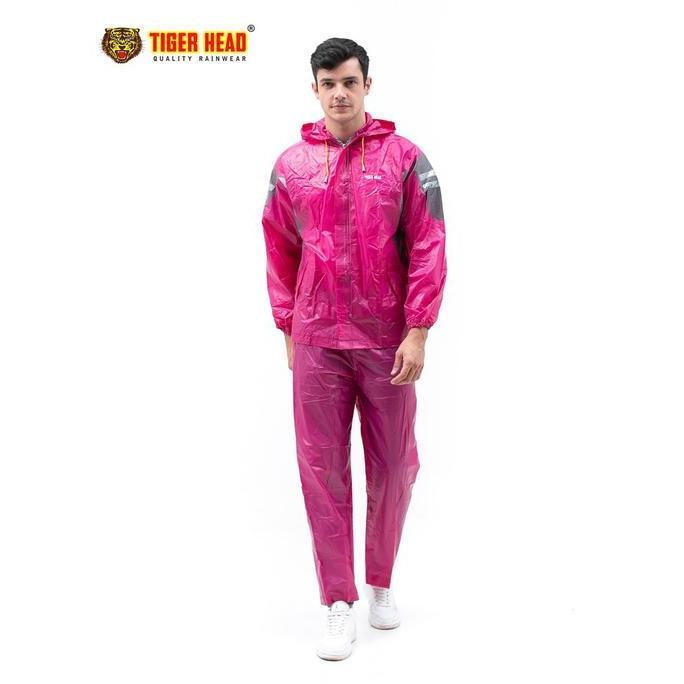 New- Jas Hujan Karet TIGER HEAD STRETCH AXELO 68279 Elastis Jaket Celana