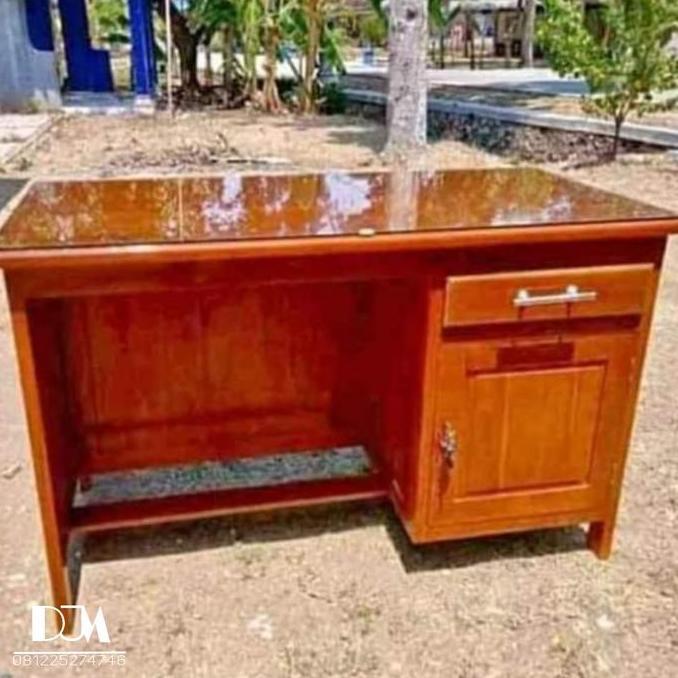 Terlaris Meja Kantor Meja Kerja Kayu Meja Belajar Jati Asli Jepara