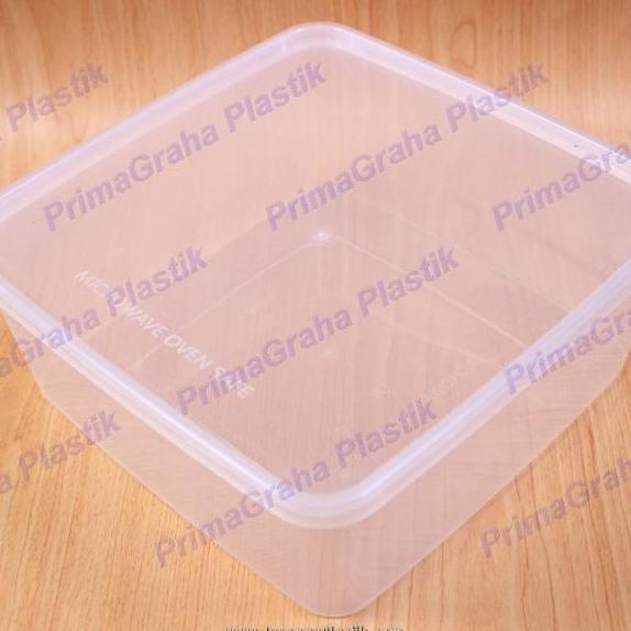 Thinwall Persegi 2000Ml Sq Microwave / Box Plastik Makan Isi 25Pcs
