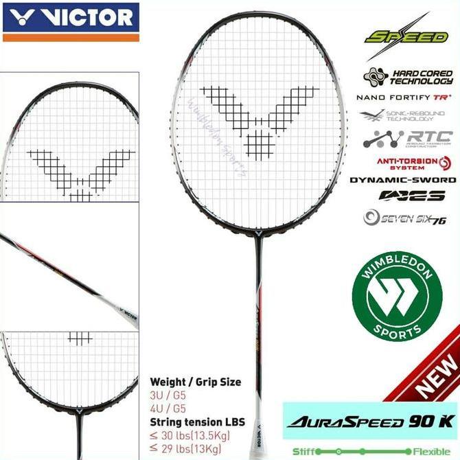 Raket Badminton Victor Aura Speed 90K /Raket Victor ARS 90K/ Auraspeed Terlaris