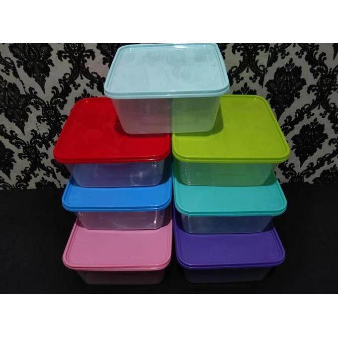 Kotak Plastik Thinwall 1500 Ml (25Pcs) Tutup Warna Microwave Oven Safe