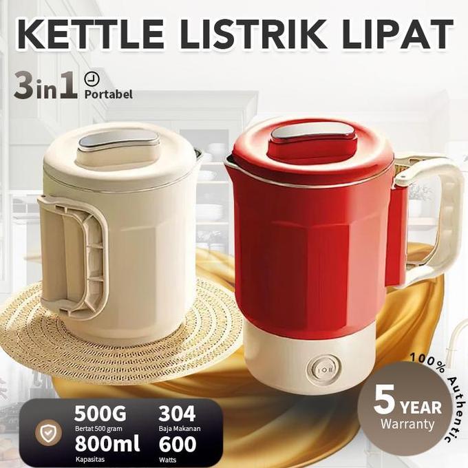 DOMI TOKOKETEL AIR MULTIFUNGSI PORTABEL LIPAT/TEKO LISTRIK PEMANAS AIR/PANCI LISTRIK/304 STAINLESS 3