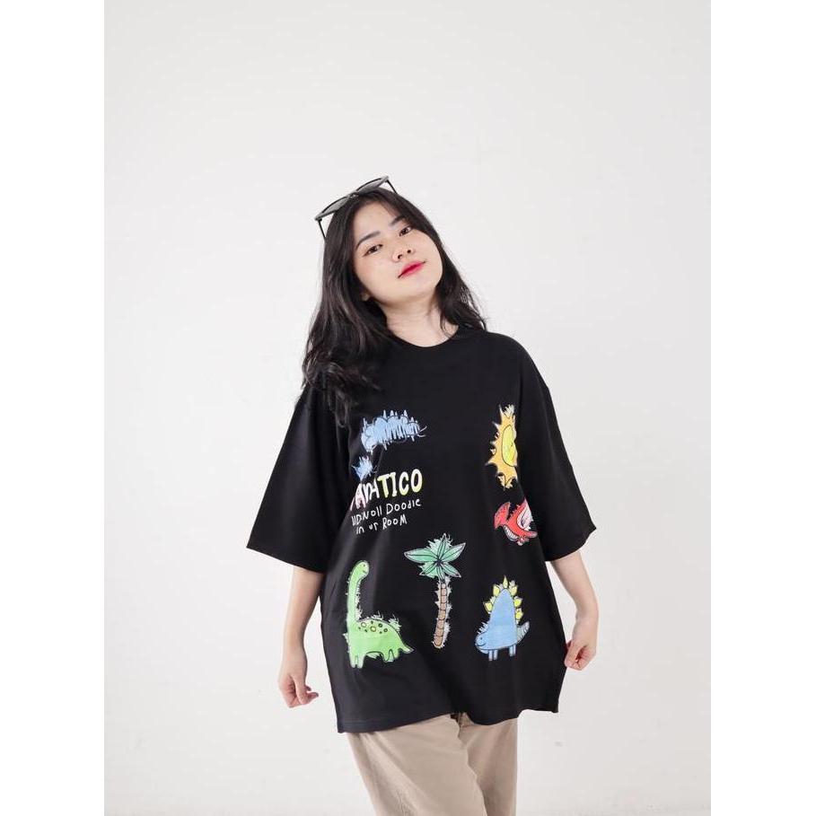 FANATICO - Doodle Oversize Tee | Black & White