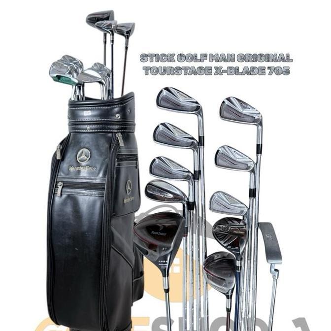 TERBARU - Stick Golf Man Original Lengkap Bridgestone Tourstage Xblade 705 Shaft Stell Fullset Bag G