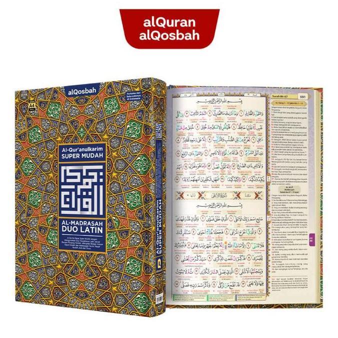 Al Quran Al-Madrasah Duo Latin Alqoshbah Ukuran A4 Besar  A5 Sedang Tajwid Terjemah