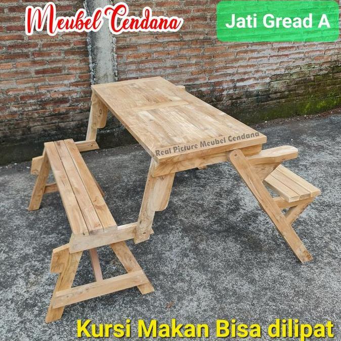 Terlaris Kursi Lipat Kayu Jati / Kursi Cafe Magic Lipat Kayu Jati