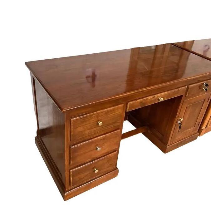 Terbaru Meja Kantor Material Bahan Kayu Jati