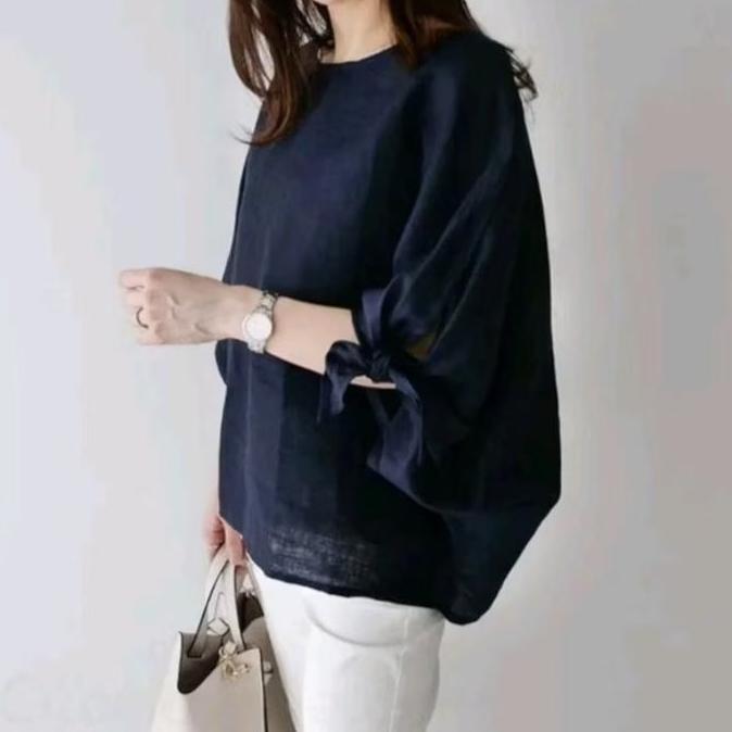 Blouse Baju Atasan Wanita Kerja style korea Baju Natal Baju imlek Merah - XL