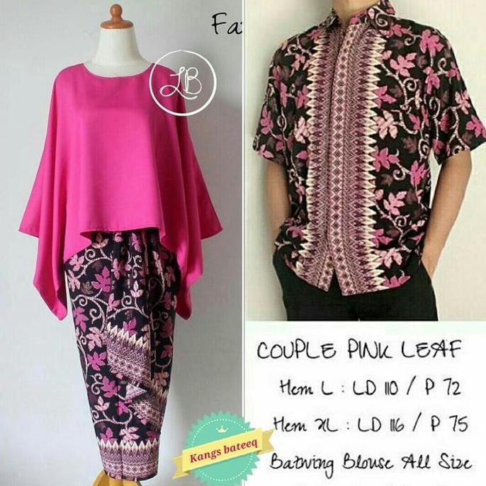 Couple kebaya batwing rok lilit latifah batik