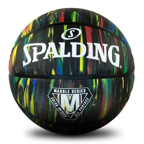 Bola Basket Original Spalding Marble Series Basketball Black Size 7 Terlaris