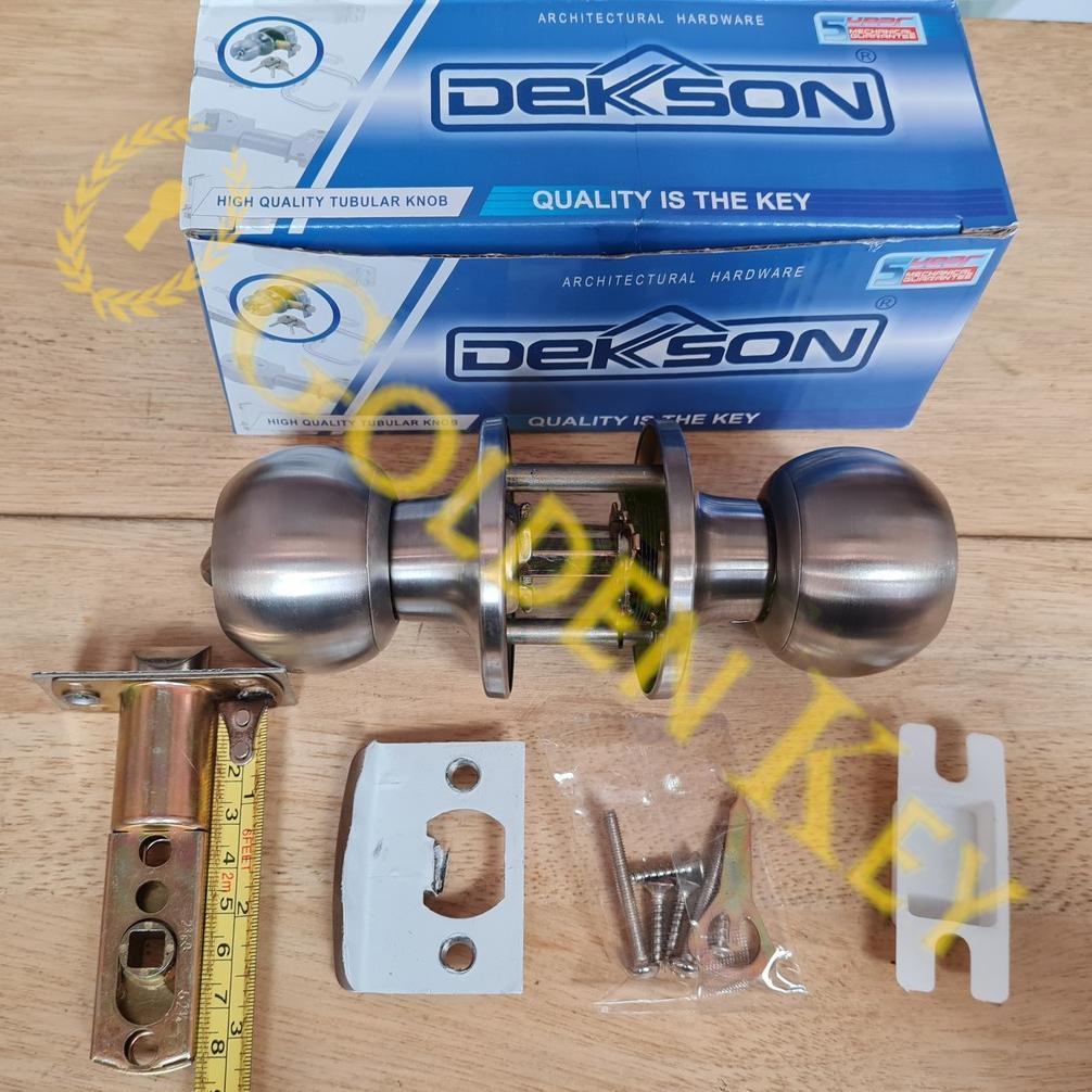 Kunci Bulat Pintu WC Kamar Mandi Dekkson Dekson KCBL T9587 BK SSS Handle Knob T 9587 murah