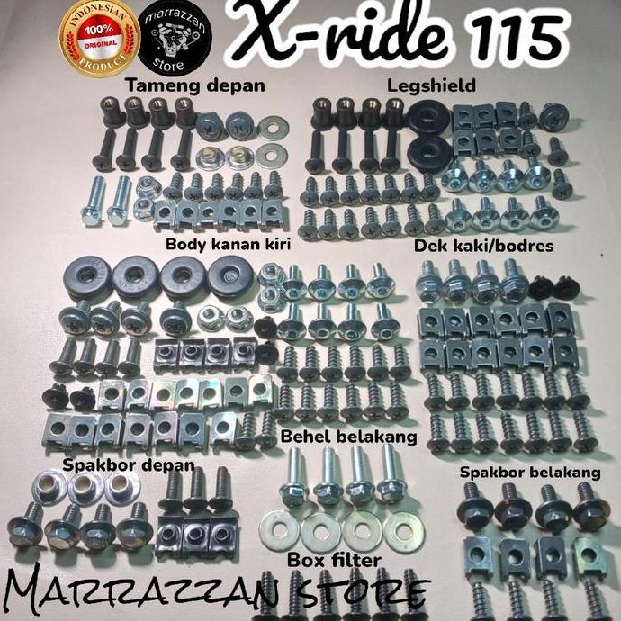 Baut Body Motor X Ride Fullset Body Fullbody