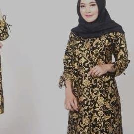 baju batik wanita modern model tenik