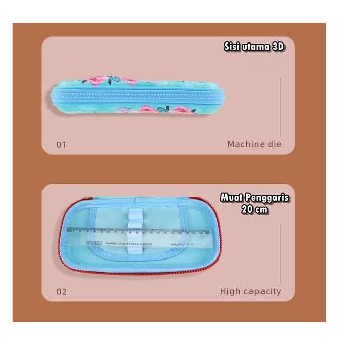 Tempat Tepak Kotak Pensil Anak Laki Laki Perempuan Karakter 3D Pc0006
