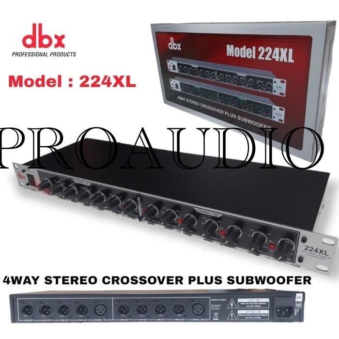 Crossover 4 Way Dbx 224Xl Grade A + Trafo - Non Switching Kualitas Top Original Dan Terpercaya