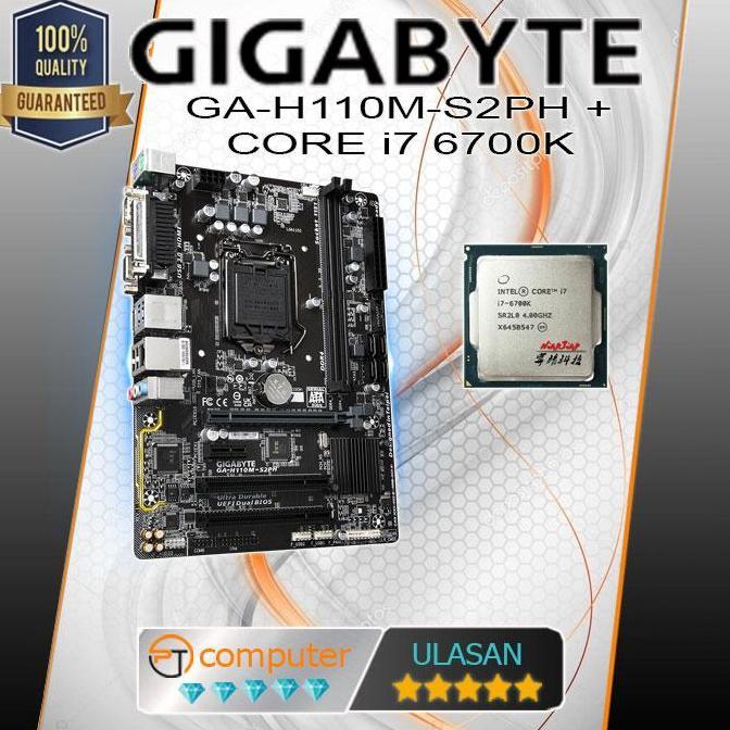 Paket mainboard h110 + core i7 6700 intel lga 1151 Terlaris