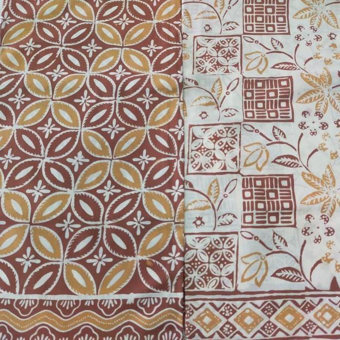 KAIN BATIK KATUN CAP TULIS TRUSMI CIREBON BAWAHAN ATASAN PRIA WANITA