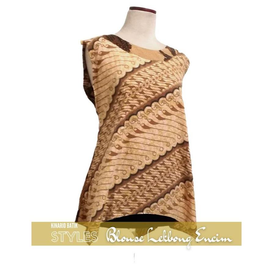 Blouse Batik Wanita Kinario Blouse Lekbong Batik Motif Encim