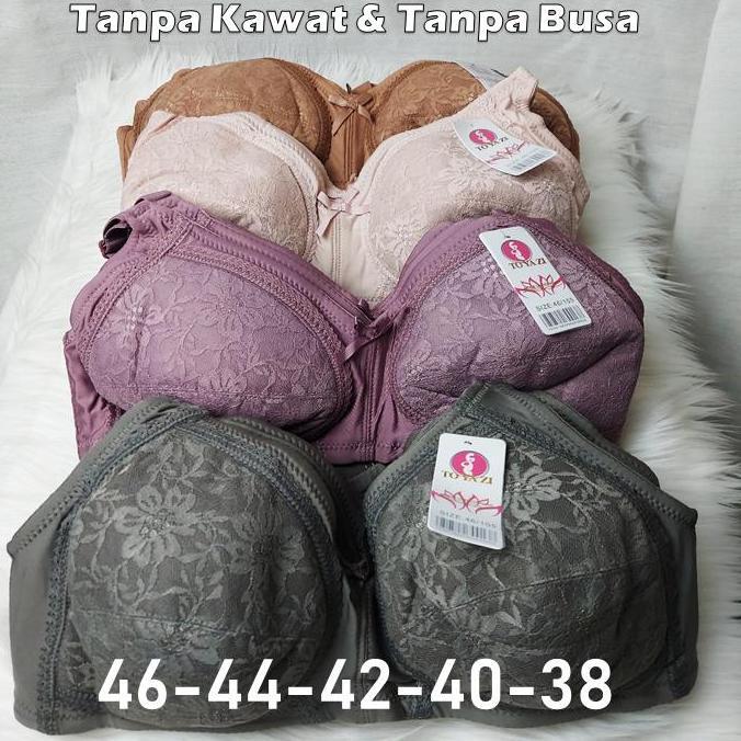 Murah BRA Jumbo Toyazi Tanpa Kawat Tanpa Busa 46 44 42 40 38 BRA BIG Size Non COD