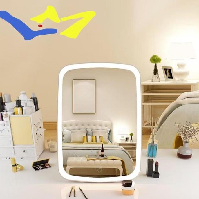BEST MIRROR TOUCH SCREEN LED / CERMIN LAMPU LED RECHARGEABLE TOMBOL TOUCH SCREEN / KACA CERMIN MAKE 
