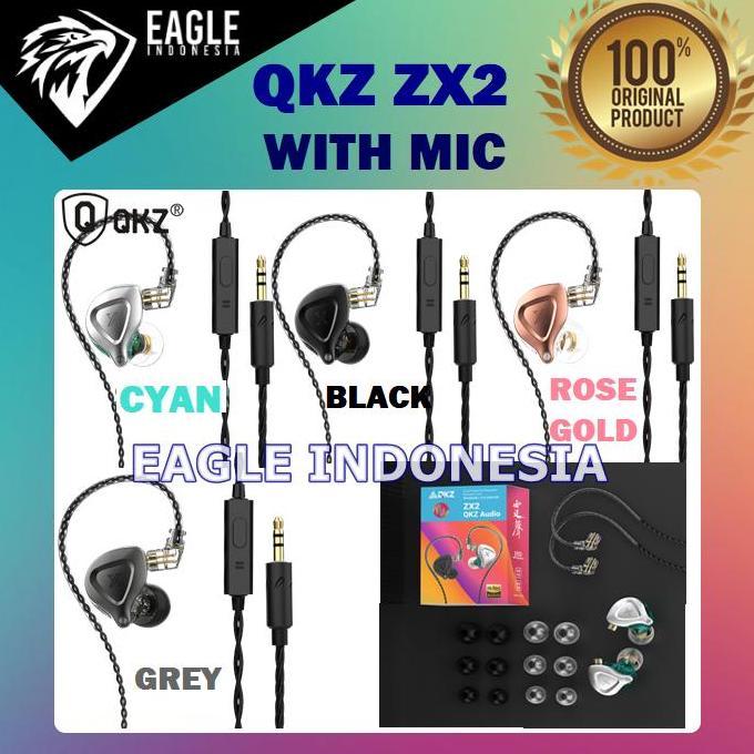 Qkz Zx2 1Dd Dynamic In-Ear Earphone Hifi Bass With Mic