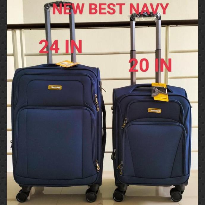 TERBARU - KOPER KAIN PRESIDENT 24 INCHI BAGASI RODA 4 TSA EXPAND