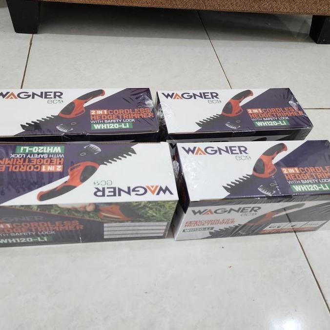 Wagner WH120-LI mesin potong rumput baterai 2 in 1 hedge trimmer