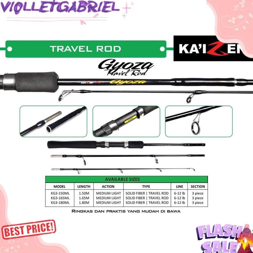 Murah Rod Spinning Kaizen Gyoza Travel Rod