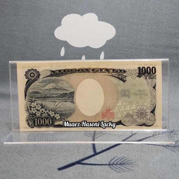 Akrilik Tempat Uang Pajangan Hiasan Jepang 1000 Yen