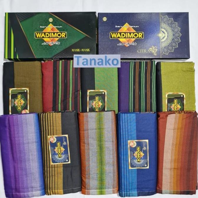 Spesial Kain Sarung Merk Wadimor Sarung Tenun Wadimor Dewasa Motif Salur Polos Kotak Manik Tiga Dara