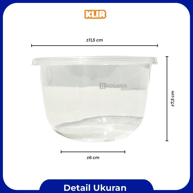Thinwall Bowl 500 Ml Klir Mangkok Bulat Wadah Plastik Bening Food Container New