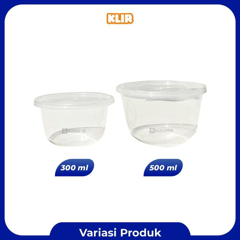 Thinwall Bowl 500 Ml Klir Mangkok Bulat Wadah Plastik Bening Food Container Baru
