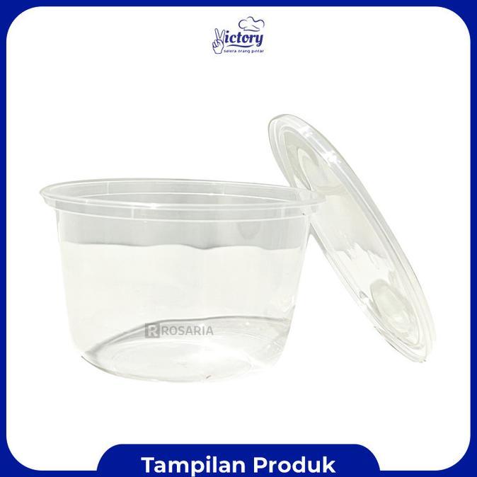 Thinwall Roundbowl 500 Ml Victory Mangkok Bulat Wadah Plastik Bening Food Container Baru