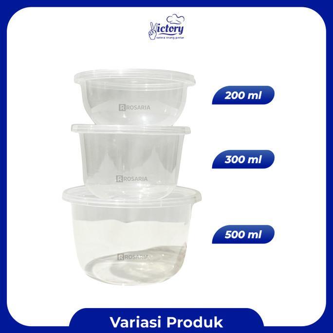 Thinwall Roundbowl 500 Ml Victory Mangkok Bulat Wadah Plastik Bening Food Container Terlaris