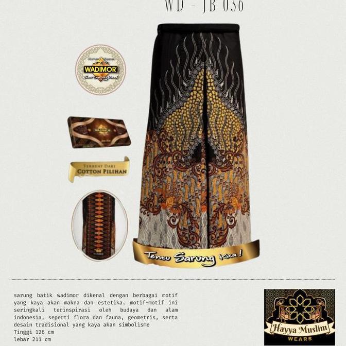 Spesial Sarung Wadimor Terbaru Batik Timbul Sarung Pria Dewasa Warna Hitam Batik Asli Muslim Motif