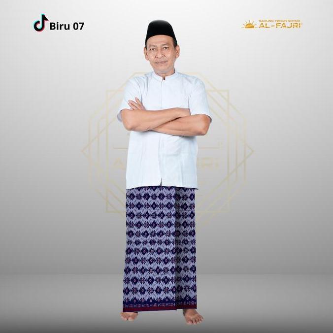 Diskon Sarung Goyor Tegal - Sarung Tenun Handmade Motif Muslim Nyaman Corak Biru
