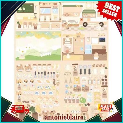 Termurah Buku Stiker Diy Bear Quite Book Beruang Landscape Sticker Ruangan