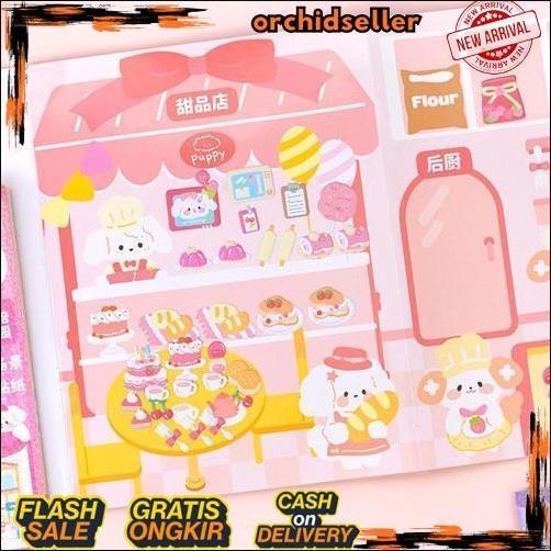 Cod Buku Stiker Diy Bear Quite Book Beruang Landscape Sticker Ruangan