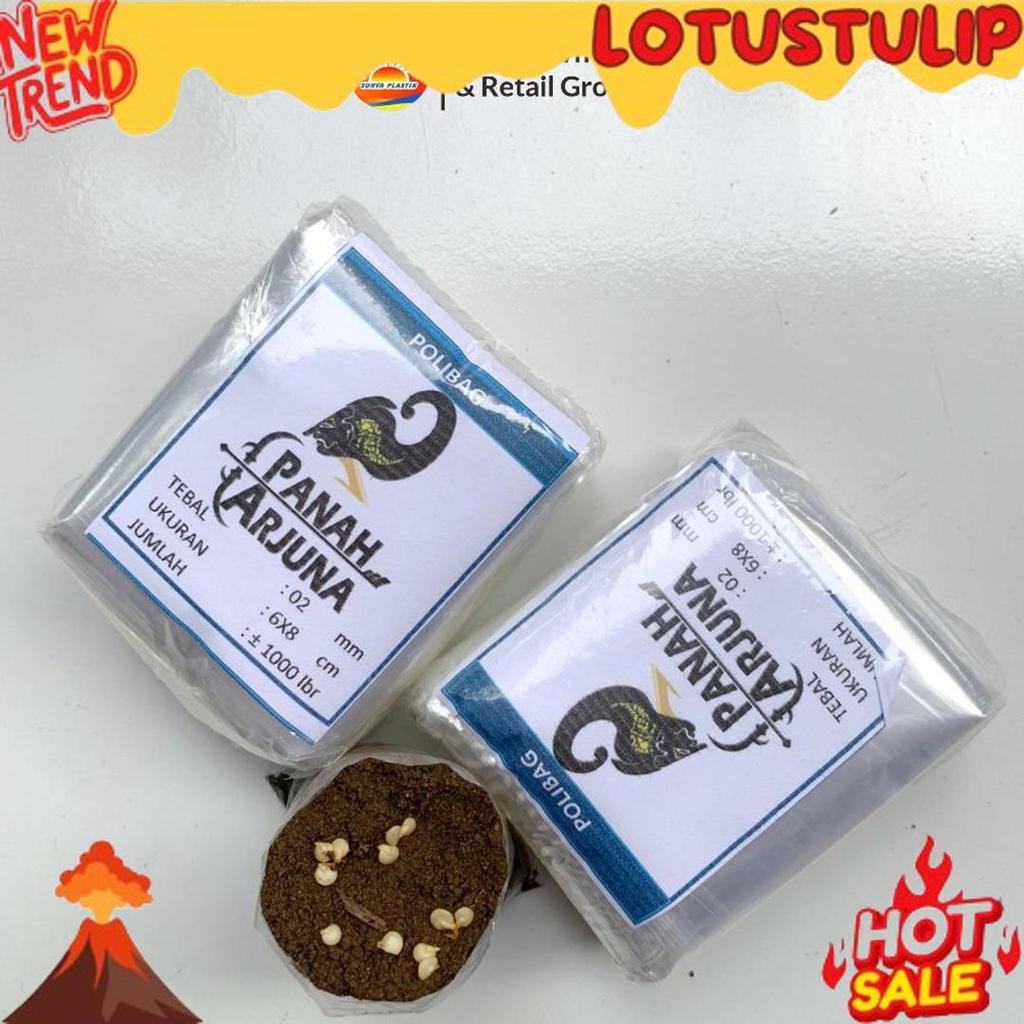 Viral Polybag Semai 6X7 Plastik Semai/Polybag Benih 1Ikat= 1000Pcs Polybag Cabai