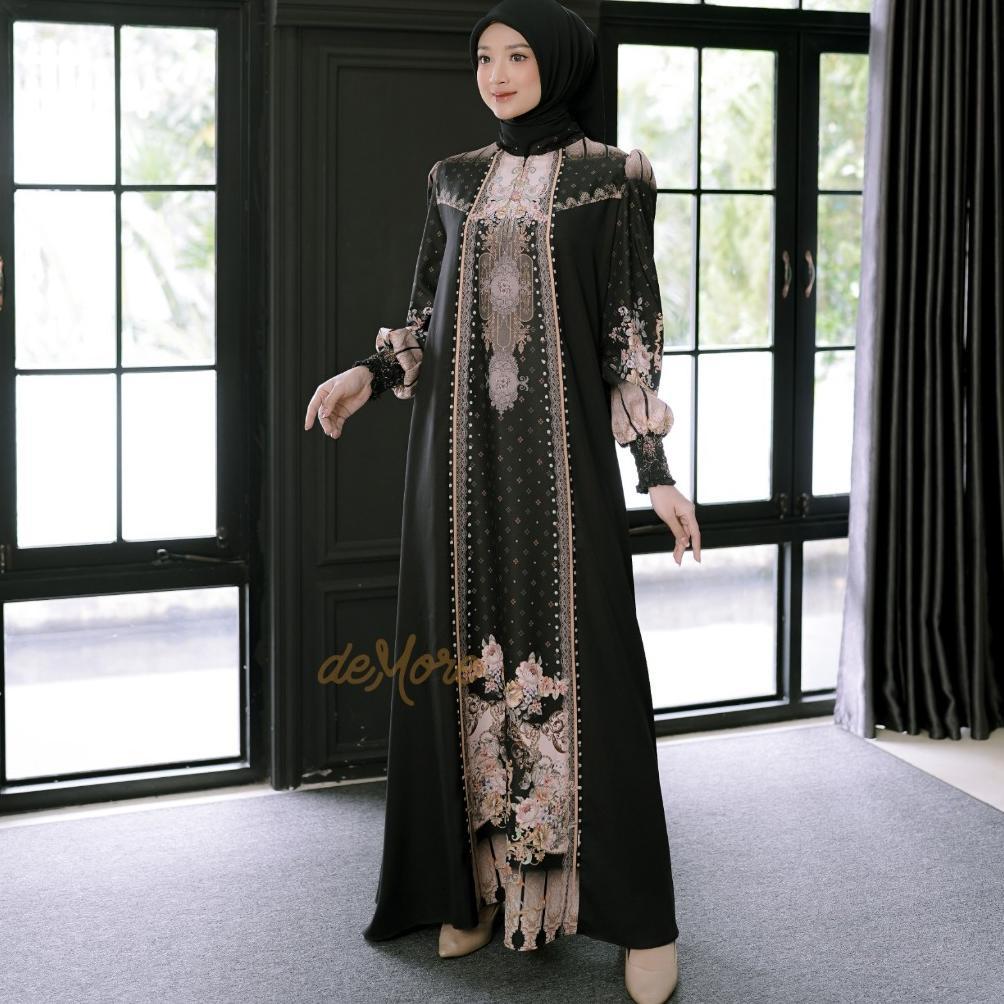 Gamis Muslim Wanita Lebaran Mewah Dress Kondangan Motif Ekslusif Baju Lamaran Syari | Gamis Kirana