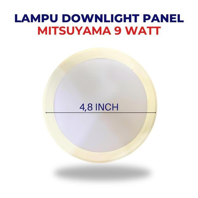 Lampu Downlight Led 9 Watt Putih Mitsuyama Lampu Panel Led Inbow 9Watt