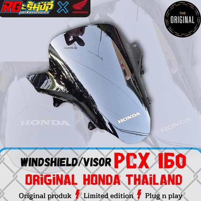 Visor Windshield Wind Screen Black Pcx 160 Original Honda Thailand