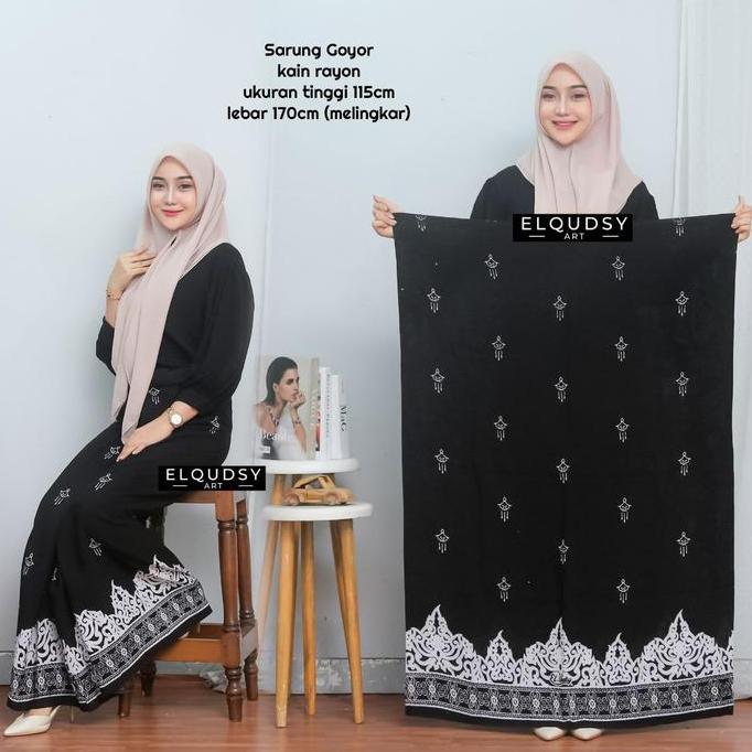 Spesial AfiNew Sarung Santri Putri Sarung Rayon Goyor Sarung Santri Pondok Wanita/Pria Muslim Adem L